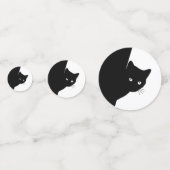 Sluwe Zwarte Kat Confetti (Achterkanten)