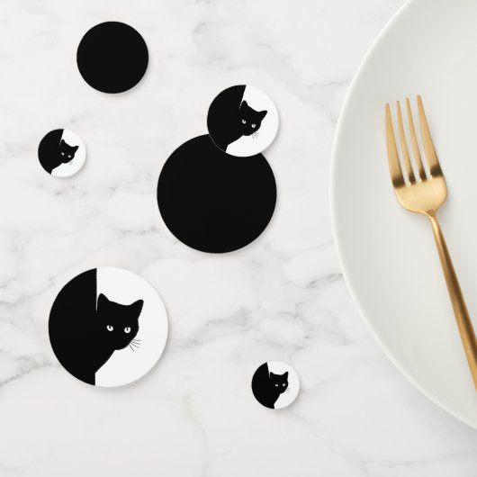 Sluwe Zwarte Kat Confetti (Groep)