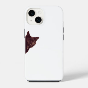 “Sluwe Zwarte Kat die gluurt Phone Case” iPhone 14 Hoesje