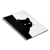 Sluwe Zwarte Kat Notitieboek (Rechterzijde)