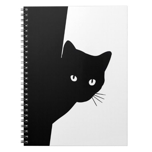 Sluwe Zwarte Kat Notitieboek (Voorkant)