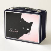 Sluwe Zwarte Kat Roze (Achterkant)
