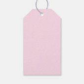 Sluwe Zwarte Kat Roze Satijnen Lint Cadeaulabel (Achterkant)