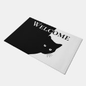 Sluwe Zwarte Kat Welkom Mat (Schuin)