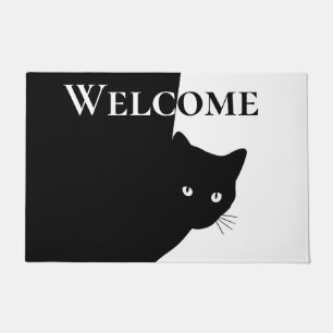 Sluwe Zwarte Kat Welkom Mat