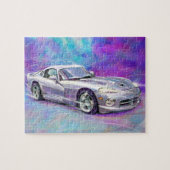 SLVER DODGE VIPER LEGPUZZEL (Horizontaal)