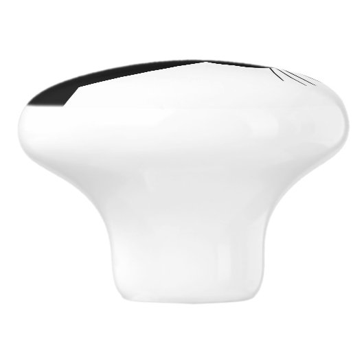 Sly Black Cat Keramische Knop (Zijkant)