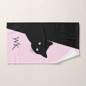Sly Black Cat Monogram Badhanddoekenset Bad Handdoek (Handdoek)