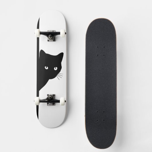Sly Black Cat Persoonlijk Skateboard (Voorkant)