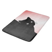 Sly Black Cat Pink Badmat (Gekanteld)