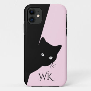 Sly Black Cat Pink Case-Mate iPhone Case