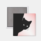Sly Black Cat Pink Magneet (Voorkant / Achterkant)