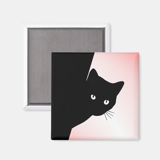 Sly Black Cat Pink Magneet (Voorkant / Achterkant)