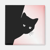 Sly Black Cat Pink Magneet (Voorkant)