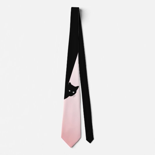 Sly Black Cat Pink Stropdas (Voorkant)