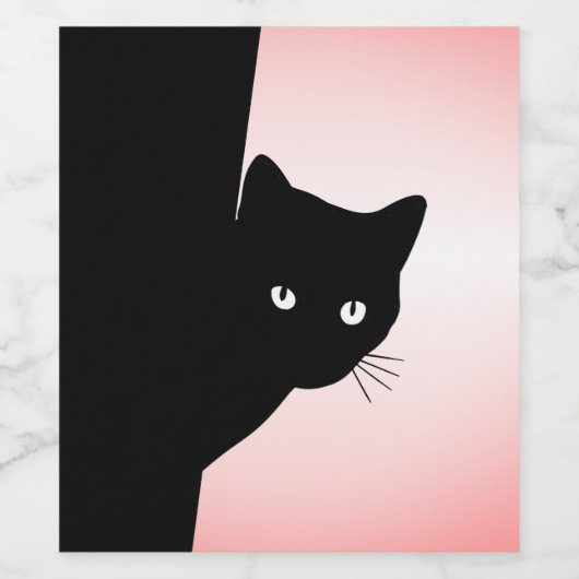 Sly Black Cat Pink Wijn Etiket (Enkel label)