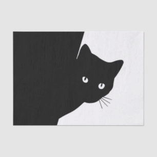 Sly Black Cat Tissuepapier