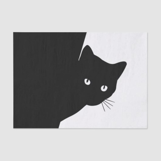 Sly Black Cat Tissuepapier (Voorkant)