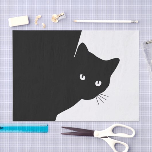 Sly Black Cat Tissuepapier (Craft)