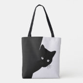 Sly Black Cat Tote Bag (Achterkant)