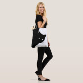 Sly Black Cat Tote Bag (Op model)