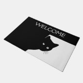 Sly Black Cat Welkom Deurmat (Schuin)