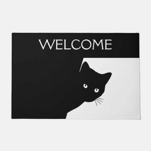 Sly Black Cat Welkom Deurmat (Voorkant)