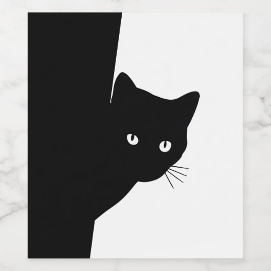 Sly Black Cat Wijn Etiket (Enkel label)