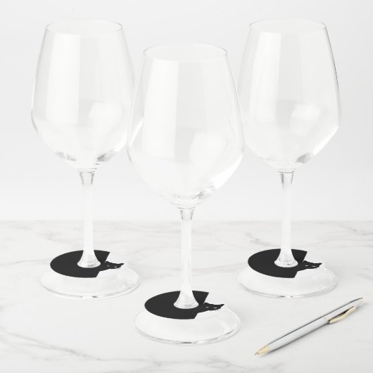 Sly Black Cat Wijnglaslabel (Set)