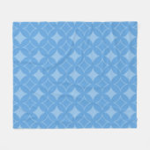 Sly blue shippo-patroon fleece deken (Voorkant (Horizontaal))