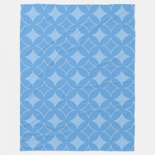 Sly blue shippo-patroon fleece deken (Voorkant)