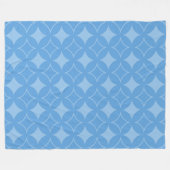 Sly blue shippo-patroon fleece deken (Voorkant (Horizontaal))
