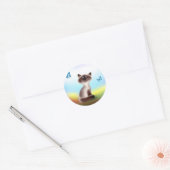 Sly Cat Ronde Sticker (Envelop)