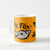 Sly fox graphic mok sinaasappel (Voorkant links)
