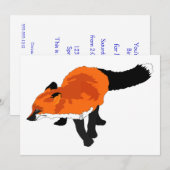 Sly Fox Kaart (Voorkant / Achterkant)