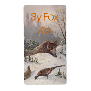 Sly Fox label Homebrewing beer Home flesje-label