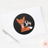 Sly Fox Ronde Sticker (Envelop)