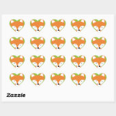 Sly Little Fox- Woodland Friends Hart Sticker (Vel)