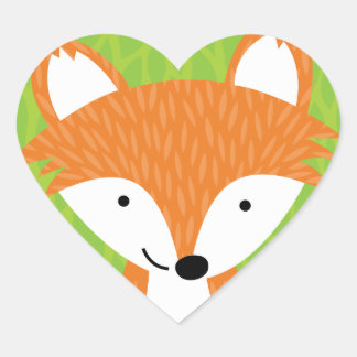 Sly Little Fox- Woodland Friends Hart Sticker