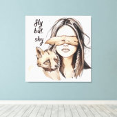 Sly maar verlegen canvas afdruk (Insitu (Houten vloer))