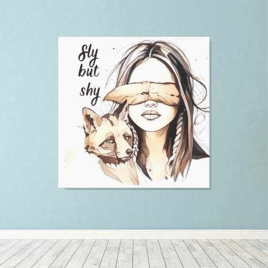 Sly maar verlegen canvas afdruk (Insitu (Houten vloer))