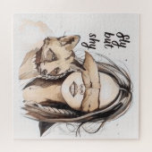 Sly maar verlegen legpuzzel (Horizontaal)