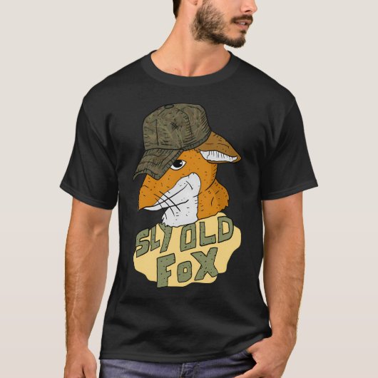 Sly Old Fox. De oude jager. T-shirt (Voorkant)