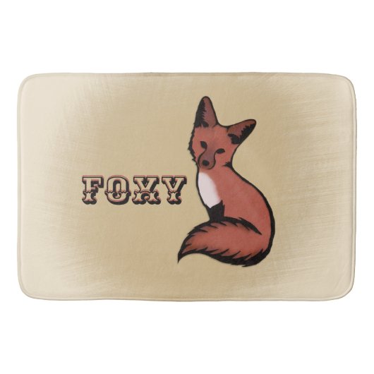 Sly Red Foxy Fox Badmat (Voorkant)