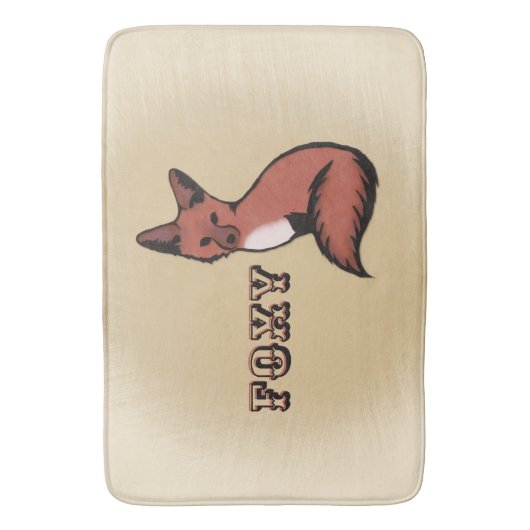 Sly Red Foxy Fox Badmat (Voorkant Verticaal)