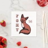 Sly Red Foxy Fox Birthday Servet (Insitu)