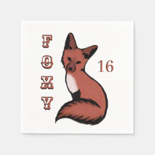Sly Red Foxy Fox Birthday Servet
