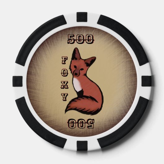 Sly Red Foxy Fox Pokerchips (Voorkant)
