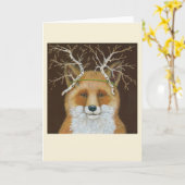 Sly Sylvie the Fox greeting card Kaart (Gele Bloem)