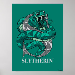 SLYTHERIN™ Crosshatch Embleem Poster